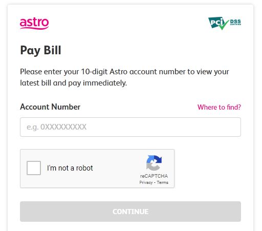 Pay Astro Bill Online