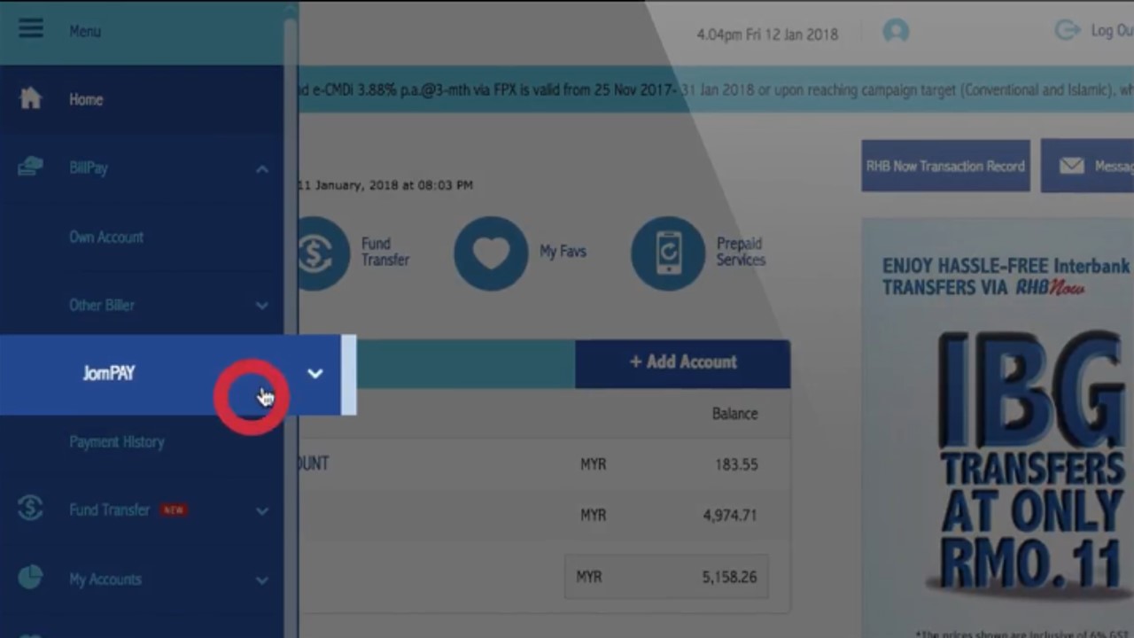Pay Water Bill Online Malaysia Using RHB