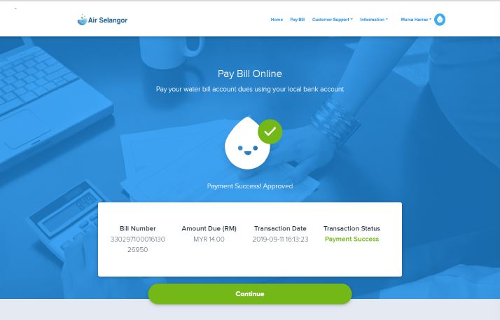 Air selangor online payment