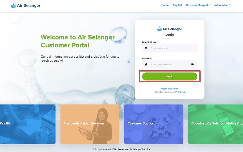 How To Pay Air Selangor Web Online