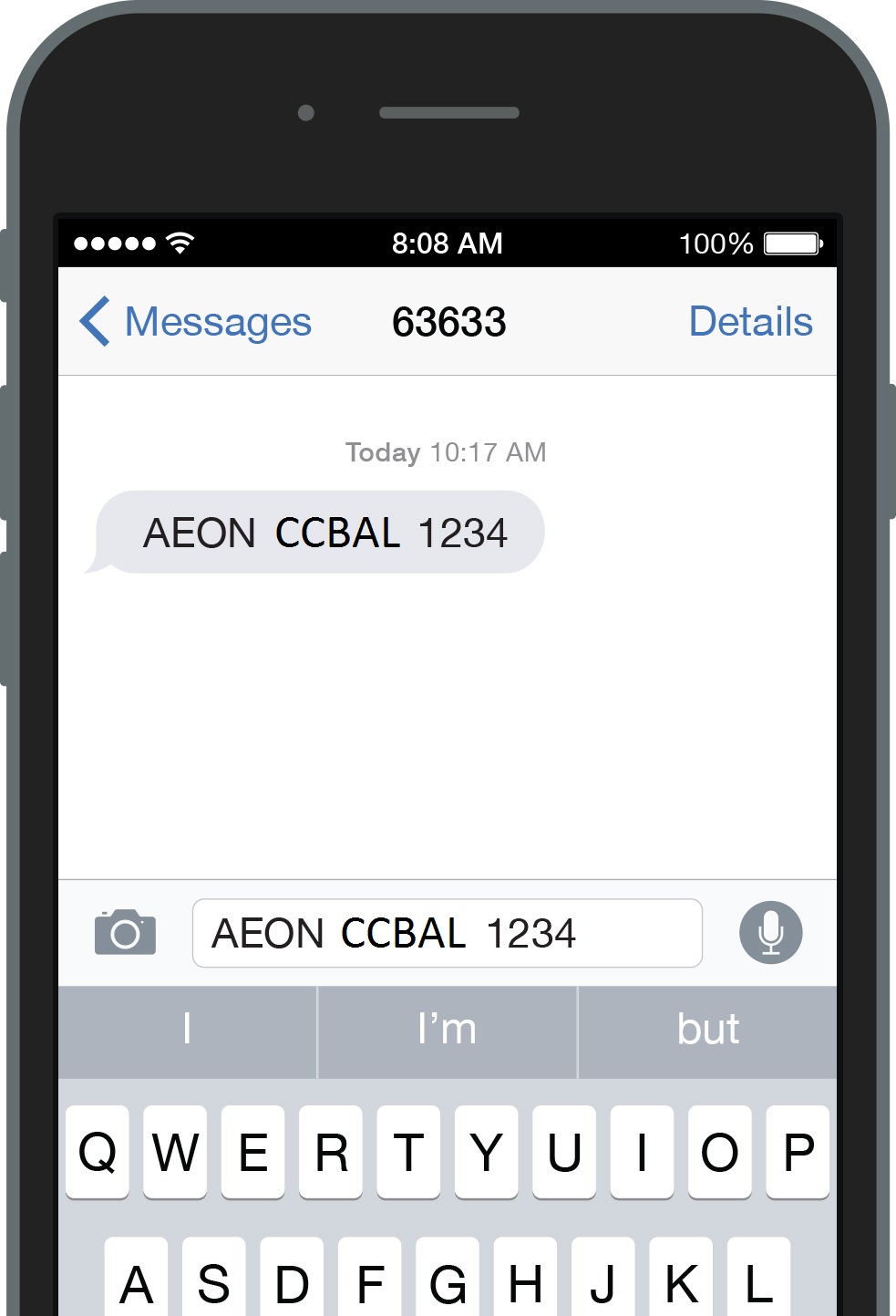Checking AEON Agreement Number using SMS