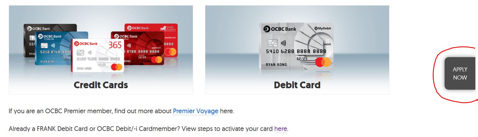 How to Apply OCBC Credit Card via Internet Banking