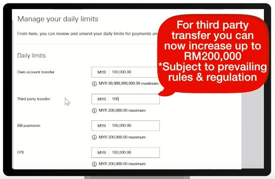 How to Change Transfer Limit HSBC via Online Banking Portal