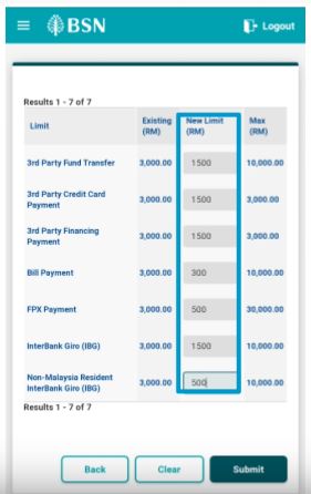 How to Change Withdrawal Limit BSN Online using BSN Online Banking