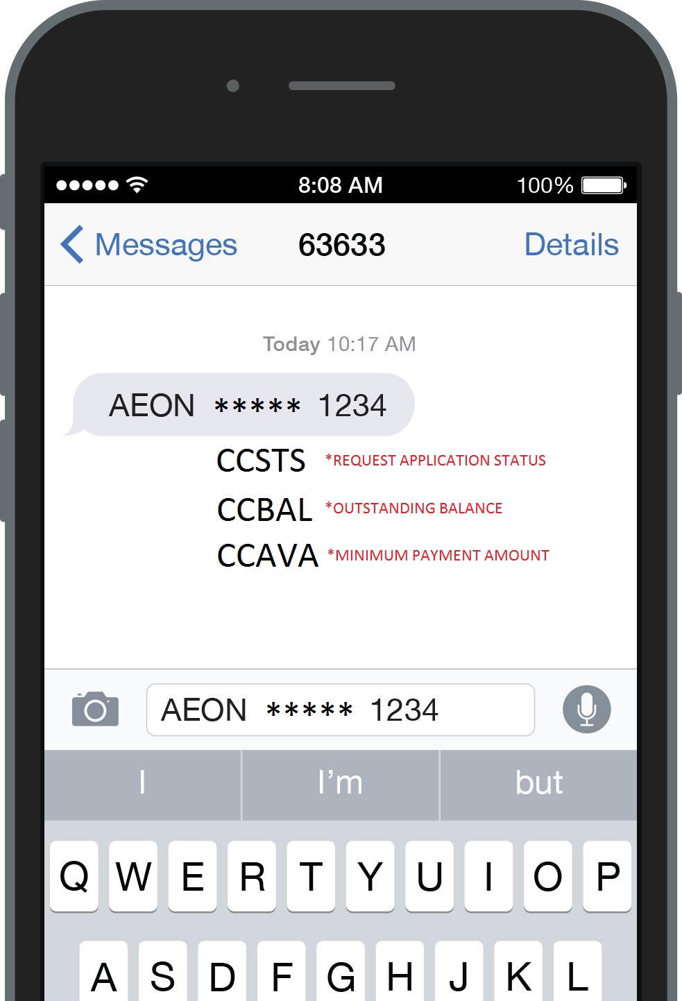 How to Check AEON Credit Statement using SMS