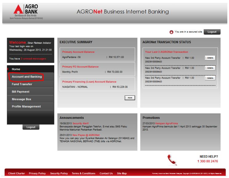 How to Check Agrobank Account Number via Internet Banking Portal