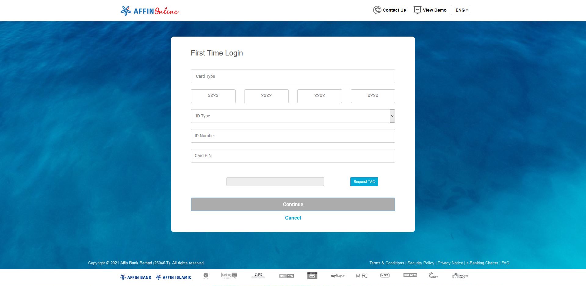 How to Login First Time in Affin Bank Online Banking using AffinOnline Page