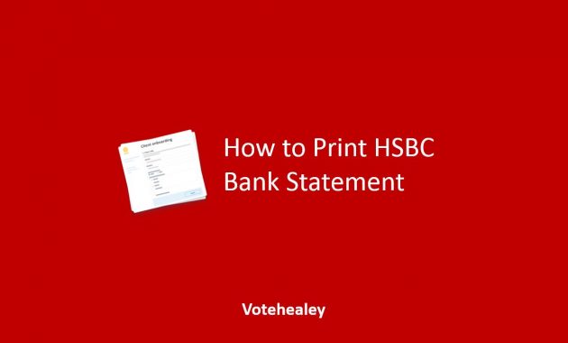 How to Print HSBC Bank Statement