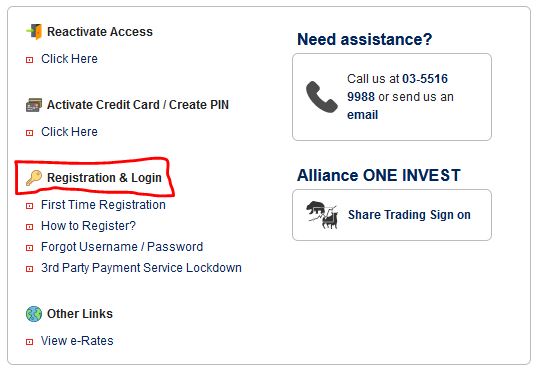 Register Alliance Credit Card Bill via Allianceonline